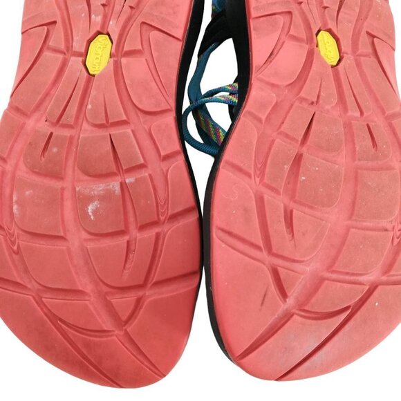 Chaco ZX/2 Rainbow Braided Sandals Size 8 Rainbow Vibram Fiesta Toe Loop Hiking - Picture 12 of 13